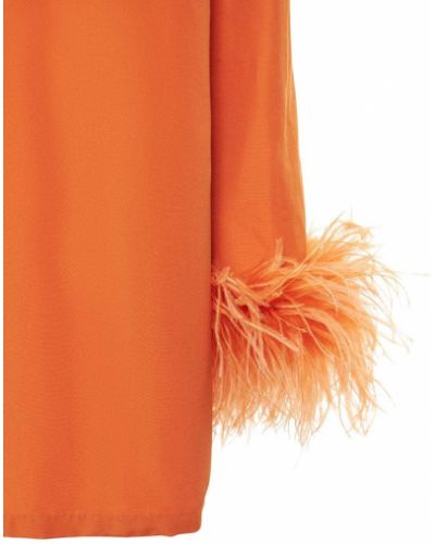 Mini šaty s perím Valentino oranžová