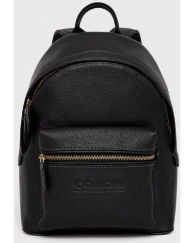 Kožený batoh Coach černý