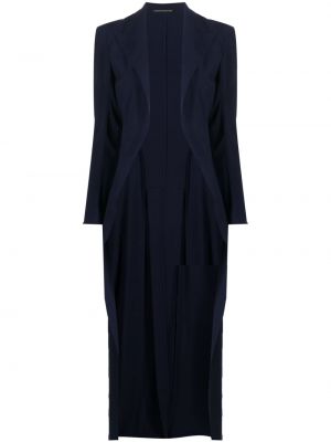 Dlouhé sako s dlouhými rukávy Yohji Yamamoto - modrá