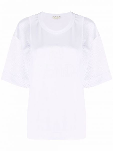 Camiseta de malla Fendi blanco