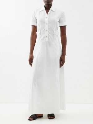 Белое длинное платье Gucci