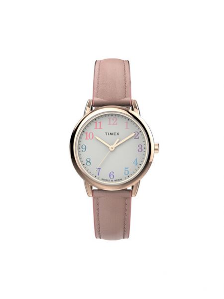Klasické hodinky Timex růžové