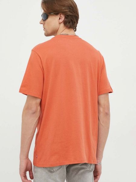 Bavlněné tričko s aplikacemi Levi's oranžové