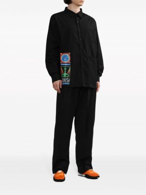 Koszula na guziki bawełniana z długim rękawem Westfall czarna