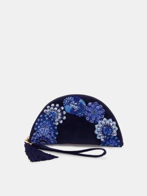 Bolsa de algodón de flores Tintoretto azul