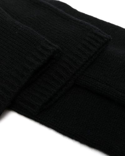 Pletené rukavice s dlouhými rukávy Federica Tosi černé
