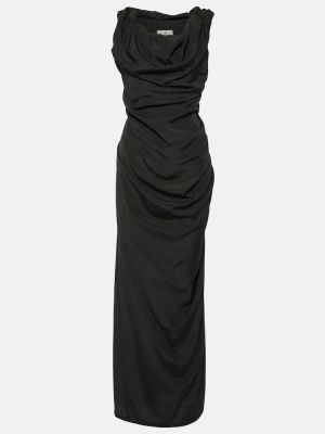 Midi haljina s draperijom Vivienne Westwood crna