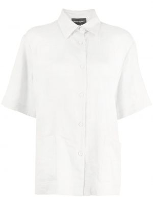 Lniana koszula na guziki Cynthia Rowley - biały