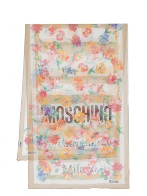 Virágos selyem sál nyomtatás Moschino