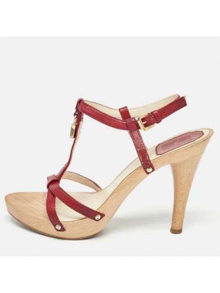 Sandalias de cuero retro Dior Vintage rojo