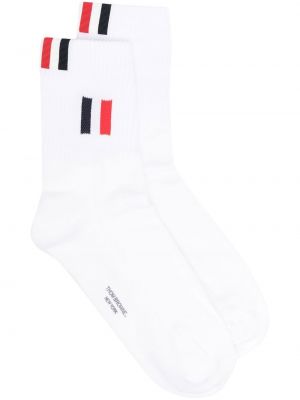 Памучни чорапи Thom Browne бяло
