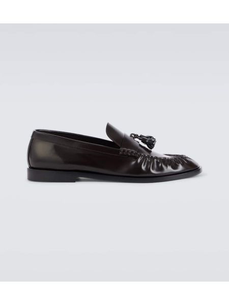 Klassisk læder loafers The Row brun