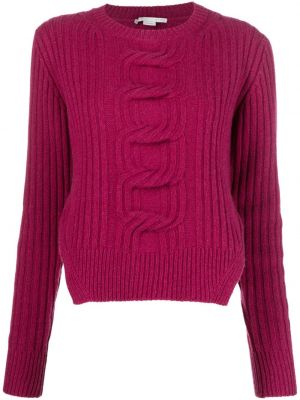 Плетен кашмирен пуловер Stella Mccartney розово