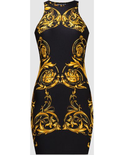 Плаття міні з принтом Versace Jeans Couture, чорне