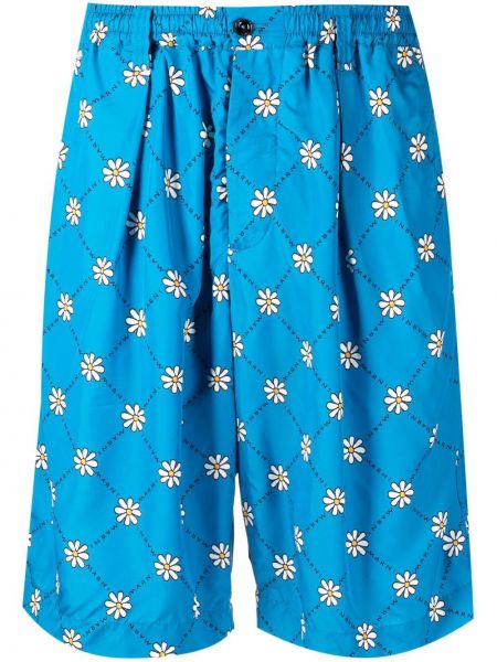 Trykt floral bermudashorts Marni blå