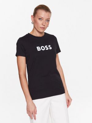 Tricou slim fit Boss negru