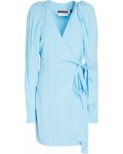 Сатиновое платье мини Rotate Birger Christensen, синее