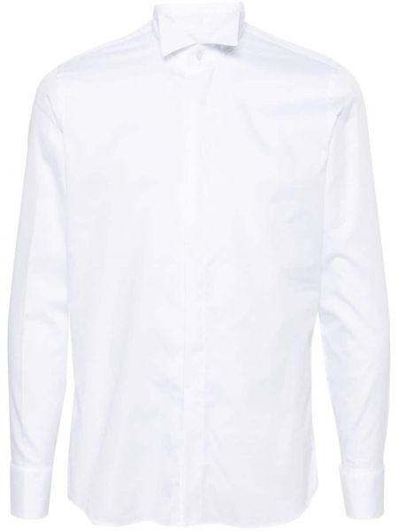 Βαμβακερό πουκάμισο Tagliatore λευκό