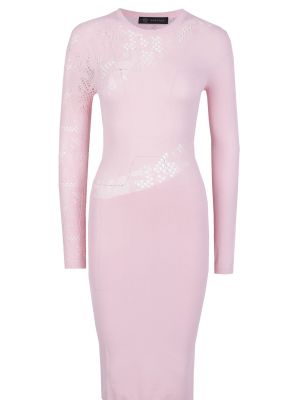 Розовое коктейльное платье Versace