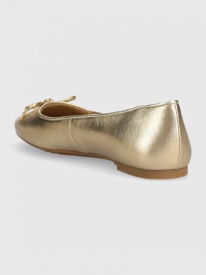 Bőr balerina cipők Michael Michael Kors sárga