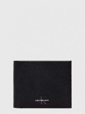 Portfel skórzany Calvin Klein Jeans czarny