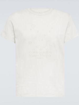 Džerzej bavlnené tričko s výšivkou Maison Margiela
