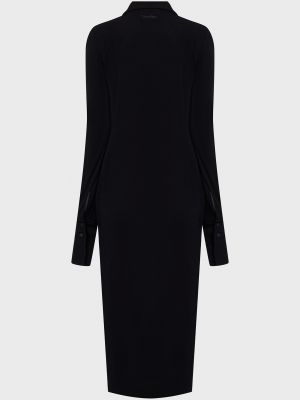 Черное платье-рубашка из джерси Calvin Klein