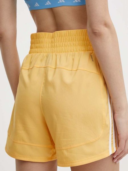 Pantaloni scurți cu talie înaltă Adidas Performance galben
