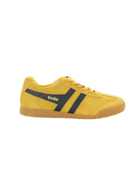Sneakersy zamszowe Gola żółte