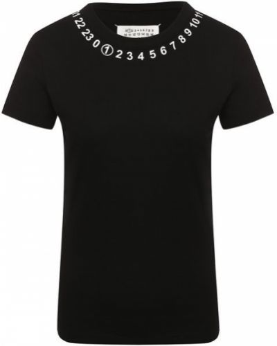 Хлопковая футболка Maison Margiela, черная