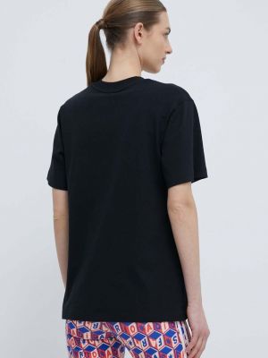 Pamut póló New Balance fekete