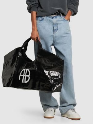 Sportovní taška s potiskem Anine Bing černá