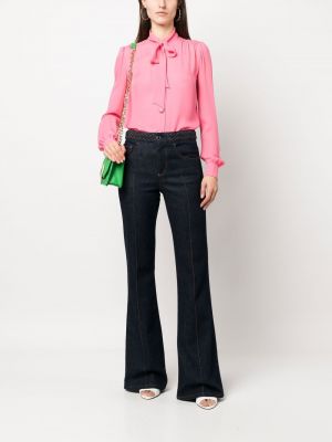 Bluse mit schleife Moschino pink