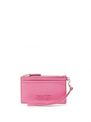 Portofel din piele Marc Jacobs roz