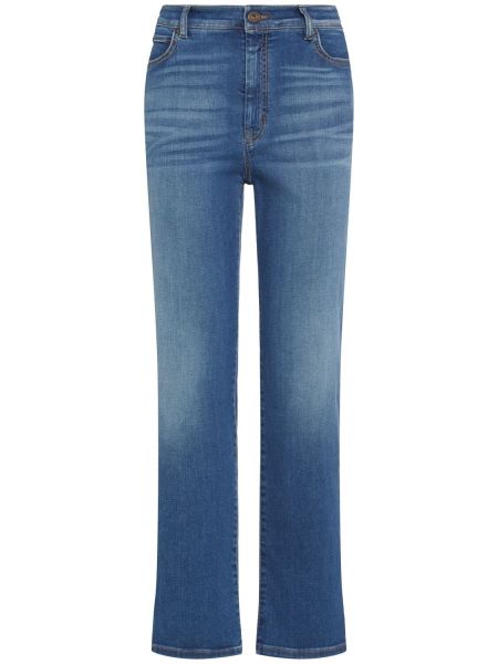 Straight leg-jeans i bomull Weekend Max Mara blå