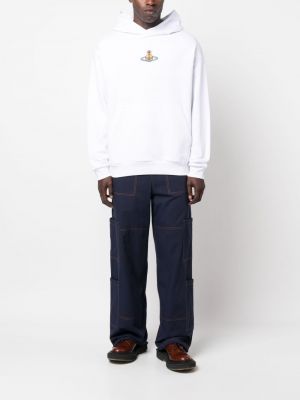 Medvilninis džemperis su gobtuvu Vivienne Westwood balta