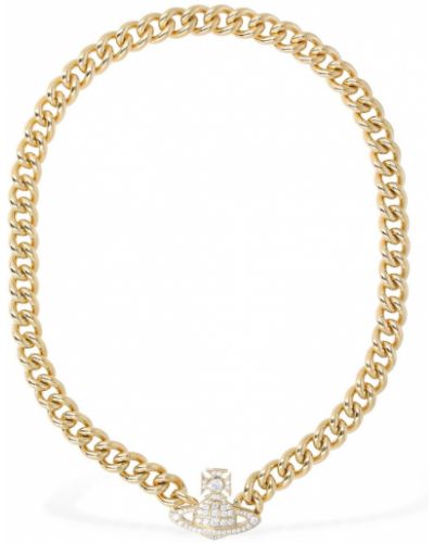Naszyjnik z kryształkami Vivienne Westwood złoty