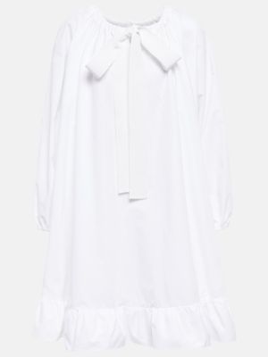 Mini vestido de algodón Patou blanco