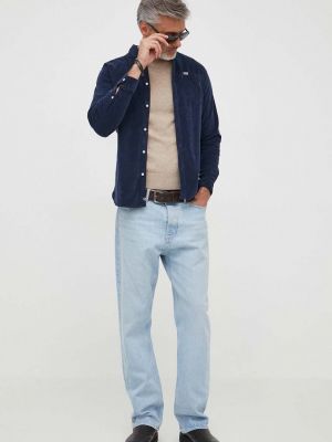 Péřová manšestrová džínová košile s knoflíky Pepe Jeans