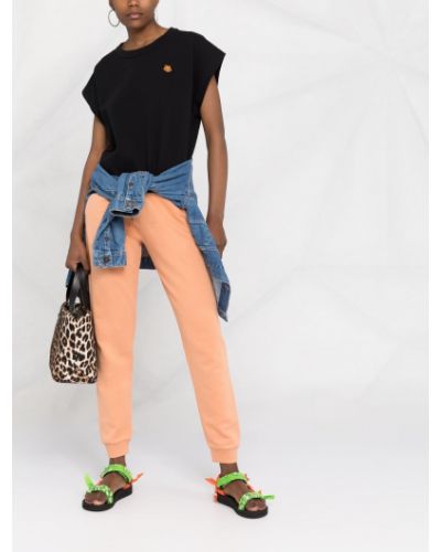 Pantalones de chándal con bordado con rayas de tigre Kenzo naranja