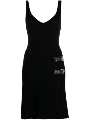 Mini šaty s přezkou Moschino černé