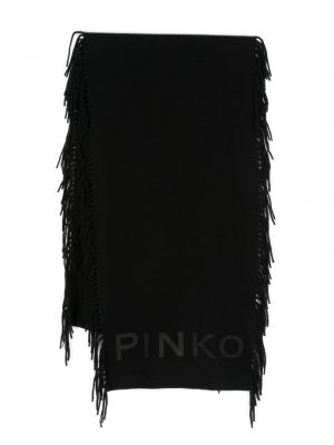 Schal mit fransen mit print Pinko schwarz