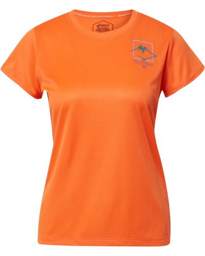 Jednofarebné priliehavé športové tričko s potlačou Asics