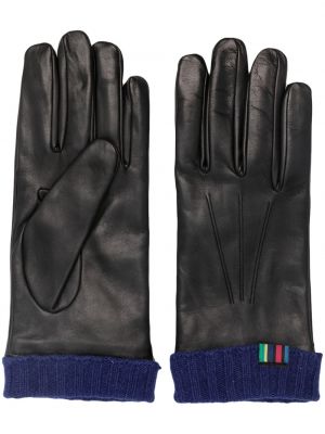 Δερμάτινα γάντια με κέντημα Ps Paul Smith μαύρο