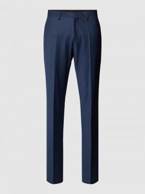 Spodnie slim fit z wełny merino Roy Robson niebieskie