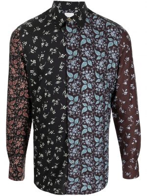 Trykt floral knappen opp skjorte Paul Smith brun