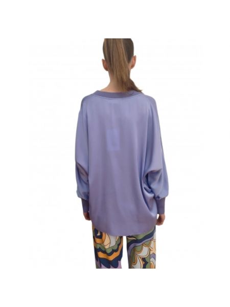 Blusa de seda con escote v Ivi violeta