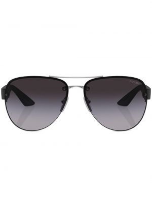 Слънчеви очила с принт Prada Linea Rossa черно