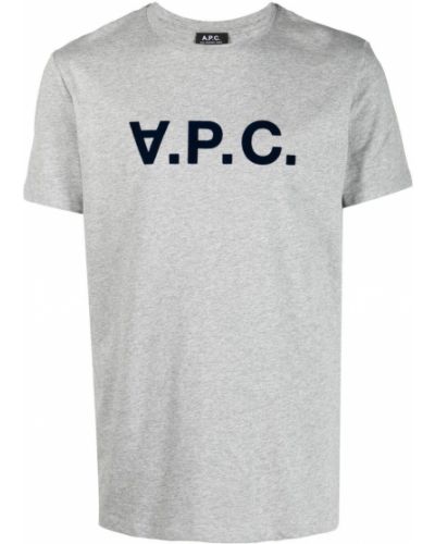 Camiseta con estampado A.p.c. gris