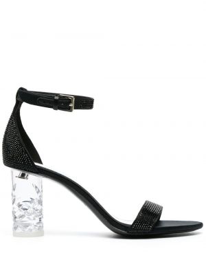 Sandale cu toc transparente Kate Spade negru